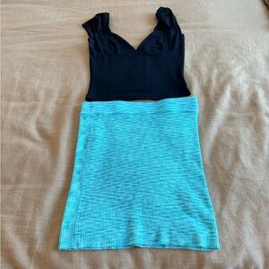 Garage Black and Turquoise Crop Top